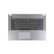 90NB0381-R31RU0 Клавиатура для ноутбука Asus X450LA-1A с топкейсом, серебристая панель, черные кнопки