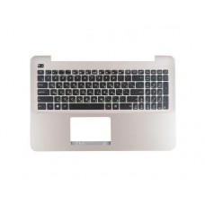 90NB0621-R31RU0 Клавиатура для ноутбука Asus X555LD-1A с топкейсом, бледно-бронзовая панель, черные кнопки