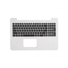 90NB00AK9-R31RU0 Клавиатура для ноутбука Asus X555SJ-7L с топкейсом, белая панель, черные кнопки