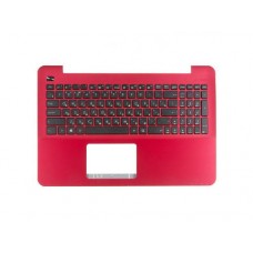 90NB0624-R31RU0 Клавиатура для ноутбука Asus X555LD-3F с топкейсом, темно-красная панель, черные кнопки