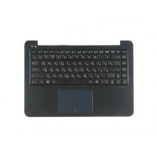 90NL0033-R31RU0 Клавиатура для ноутбука Asus E402MA-2B с топкейсом, темно-синяя панель, черные кнопки, с тачпадом