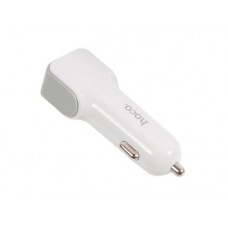 Автомобильное зарядное устройство HOCO z23 с кабелем для iPhone lightning 2 в 1, белый