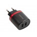 Зарядное устройство BOROFONE BA7A FlashPlug double port charger(EU), черный