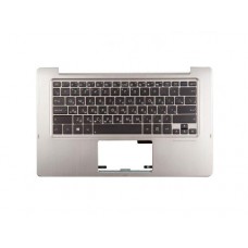90NB0071-R31RU0 Клавиатура для ноутбука Asus TX300CA с топкейсом, серебристая панель, черные кнопки, с подсветкой [90NB0071-R31RU0]