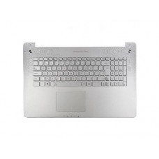 90NB0201-R31CZ0 Клавиатура для ноутбука ASUS N750JV с топкейсом, серебристая панель, с подсветкой, с тачпадом [90NB0201-R31CZ0], CZ раскладка