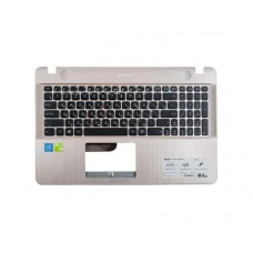 006424-006897 Клавиатура для ноутбука Asus X541U, X541N, X541S, K541U, K541S, S541U , S541L, A541U, A541S, F541U, F541S, D541S, R541S с топкейсом, золотистый (с разбора)