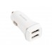 Автомобильное зарядное устройство BOROFONE BZ2 Double USB port car charger with set micro, белый