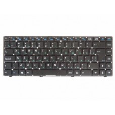 MP-12B86P0-4303W Клавиатура для ноутбука DNS 0150931, Pegatron B14Y, Clevo W740, W840 Series, черная без рамки, верт. Enter