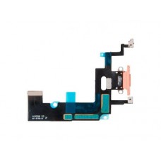 Шлейф с разъемом зарядки для Apple iPhone XR, коралловый