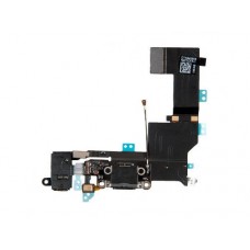 Шлейф с разъёмом зарядки, микрофоном, гарнитуры и антенной для iPhone 5S, черный original