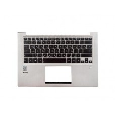 13NB0511AM0101 Клавиатура для ноутбука Asus UX32LA, UX32LN с топкейсом, серебристый, черные кнопки, без подсветки [13NB0511AM0101] (с разбора)