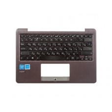13NL00C1AP0211 Клавиатура для ноутбука Asus TP201SA с топкейсом, темный, черные кнопки, с динамиками [13NL00C1AP0211] (с разбора)