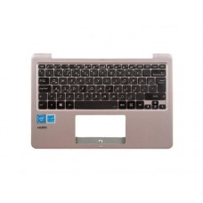13NL0082AP0301 Клавиатура для ноутбука Asus TP200SA с топкейсом, серебристый, черные кнопки, с динамиками [13NL0082AP0301] (с разбора), сильные потертости