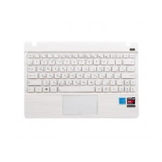 Клавиатура для ноутбука Asus X102BA с топкейсом, белый, с тачпадом (с разбора)