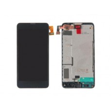 Дисплей в сборе с тачскрином и передней панелью для Nokia Lumia 630 черный