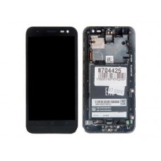 Дисплей в сборе с тачскрином и передней панелью для ASUS Zenfone 2 Laser ZE500KL, черный (б/у, с разбора), сильные царапины