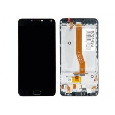 Дисплей в сборе с тачскрином , передней панелью и IO BD FPC для ASUS Zenfone 4 MAX ZC554KL, черный, с разбора, много царапин