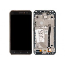 Дисплей в сборе с тачскрином и рамкой крепления для ASUS ZenFone 3 ZE552KL черный с разбора