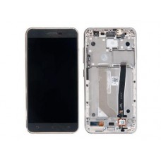 Дисплей в сборе с тачскрином и рамкой крепления для ASUS ZenFone 3 ZE552KL золотой с разбора