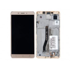 Дисплей в сборе с тачскрином и рамкой крепления для ASUS ZenFone 3 Lazer ZC551KL золотой, с разбора,царапины