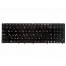 04GNV91KRU00-2 Клавиатура для ноутбука Asus F52, F90, K50, K51, K60I, K60IJ, K61, K62, K70, K71, K72, P50, X5DIJ, черная с рамкой, с подсветкой, гор. Enter