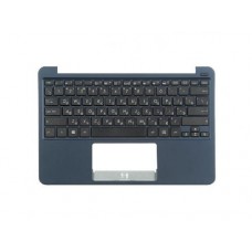 90NL0072-R30210 Клавиатура для ноутбука Asus E200HA-1B с топкейсом, темно-синяя панель, черные клавиши (с разбора)