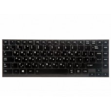 AEBU6U00010 Клавиатура для ноутбука Toshiba Portege R700, R705, R830, R835, черные кнопки, серая рамка, с подсветкой, гор. Enter
