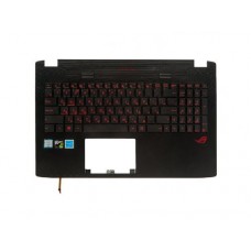 Клавиатура для ноутбука Asus GL552V, GL552J, GL552JX, GL552VW, GL552VL, GL552VX, GL552VXK с топкейсом, с подсветкой, черная (с разбора)