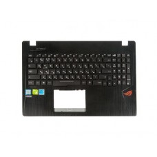 Клавиатура для ноутбука Asus GL553V, GL553VE, GL553VW с топкейсом, [13N1-0BA0B21] [13N1-0BA0F11] с подсветкой RGB, черная (с разбора)