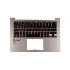 Клавиатура для ноутбука Asus UX31L, UX31LA с топкейсом, цвет серебристый медный, кнопки черные, состояние нового (с разбора)
